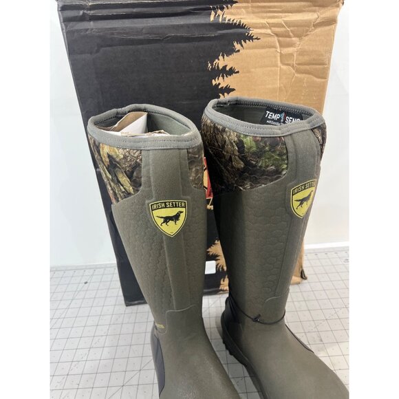 Irish Setter MudTrek 17” Uninsulated Waterproof Hunting Boots Men’s Sz. 9 Mossy - Picture 2 of 10